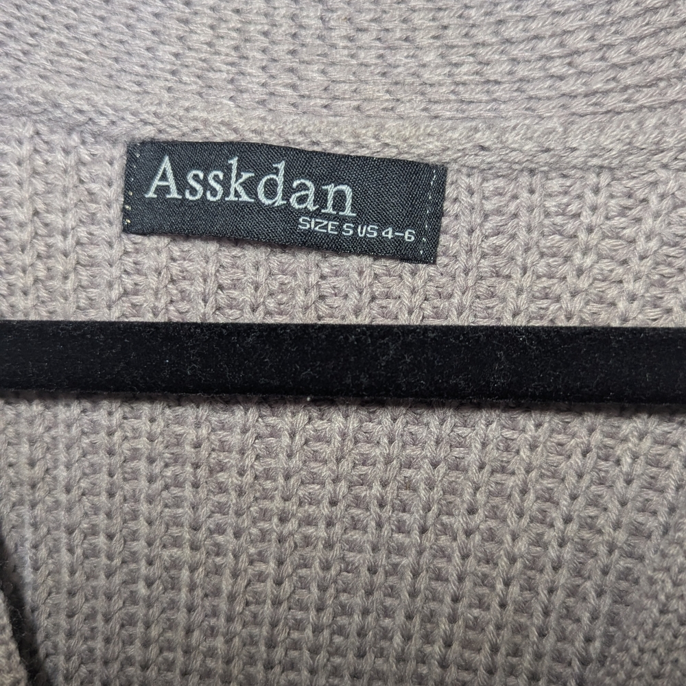 Women's Purple Button-Up Sweater - Picture 4 of 6
